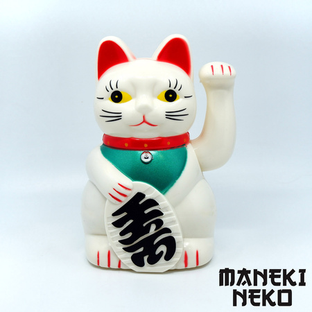 Maneki Neko biały Kot Szczęścia