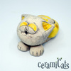 Figurka Leżący Kot CeramiCats zółty